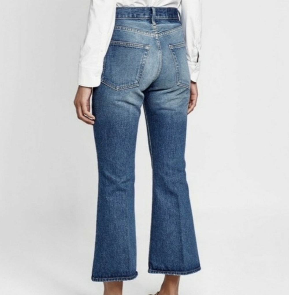 Frame Jeans Womens Re-Release Rigid Le Cropped Flare Jagger Sz 26 - Picture 2 of 11